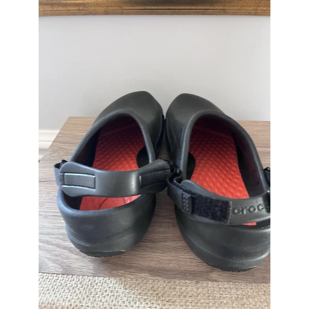 Crocs Bistro LiteRide Work Clogs Black Slip Resistant Shoes Mens 10 Womens 12 O1